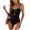 Black Swimsuit for Women, variant on Button Plunge Lace Spaghetti Strap 1 Piece Swimsuit Women Pool Swimwear Pink S