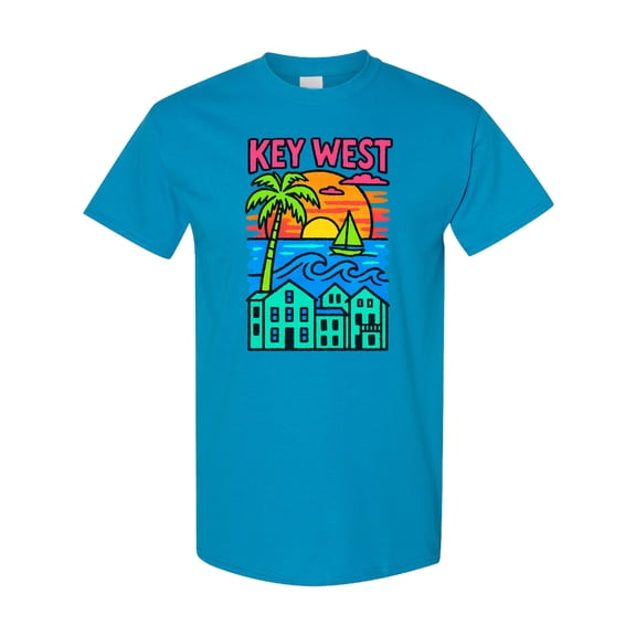 Inktastic Key West Sunset Tropical Vibes T-Shirt