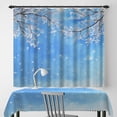 thumbnail image 5 of Winter Christmas Fabric Shower Curtains Snowflake Long Waffle Weave Bath Curtain Farmhouse Xmas New Year Shower Curtain for Kids Bathroom Decor Waterproof with Hooks,36x72 Inch, 5 of 6