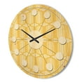 thumbnail image 3 of Designart 'Ornamental Retro Design III' Mid-Century Modern Wood Wall Clock, 3 of 5