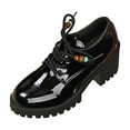 thumbnail image 3 of Wowcloth Women's Fashion Casual Retro Oxford Shoes – Round Toe Lace-Up with Chunky Heel and Platform Sole Low-Cut Creepers for Everyday Wear in Sizes, 3 of 9