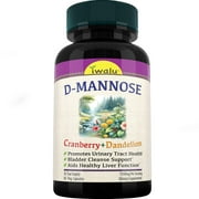 Iwalu D-Mannose with Cranberry & Dandelion Blend for Urinary Tract Health & UTI Prevention | Relief for Women - 60 Vegan Capsules | NSF Certified & USA Made Urinary Tract Support Supplement