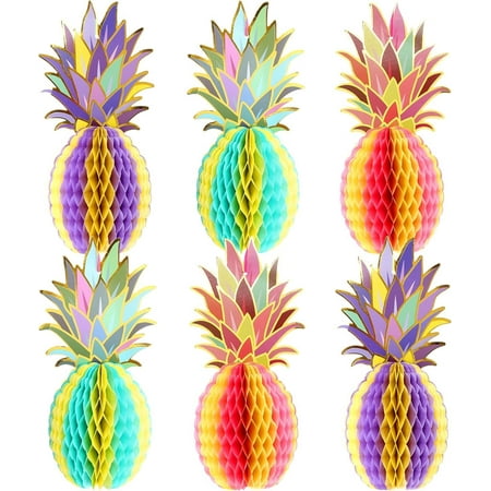 Huge Pineapple Centerpiece for Tables - 12 Inch, large, Multicolor Party Decor