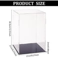 thumbnail image 5 of Plastic Minifigure Display Cases 8.3x8.3x12inch Clear Dustproof Action Figure Display Box with Black Base Display Cabine, 5 of 9