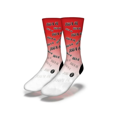 

JOLLY AF (Red) Funny Christmas Socks