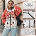 thumbnail image 6 of Renewold Christmas Snowman Red Women's Oversized Hoodies Fashion Jackets Pullover Long Sleeve Zip Up Hooded Sweatshirts Hooded Sweaters Oversized Jackets Loose Fitting Clothes for Women, XXL, 6 of 7