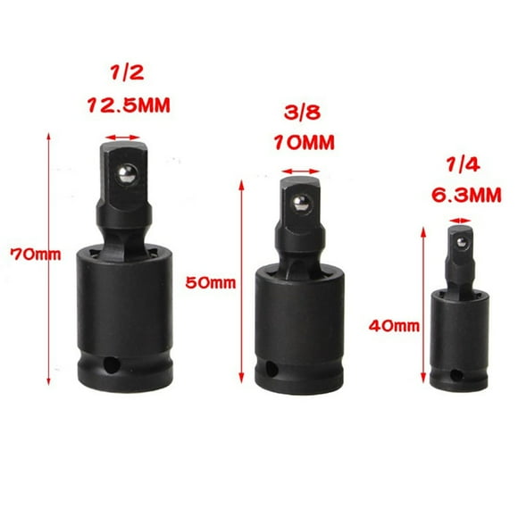 BTOER Wobble Socket Socket Adapter 1 4 3 8 1 2-inch Brand New Durable For Wrenches Universal Joint Set