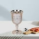 thumbnail image 3 of Copa de vino pequeña clásica, copa de vino con patrón creativo y elegante hecha a mano. Plata, 3 of 9