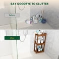thumbnail image 2 of Beefurni Acacia Wood Shower Caddy, 3 Tier Freestanding Bathroom Storage Rack, Natural, 2 of 8