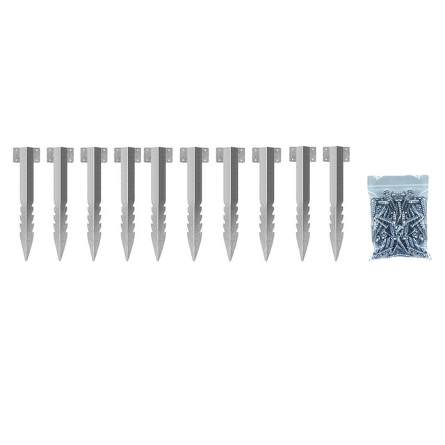10Pcs Fence Post Repair Kits Duable Railway Sleepers Brackets Repair Tilted