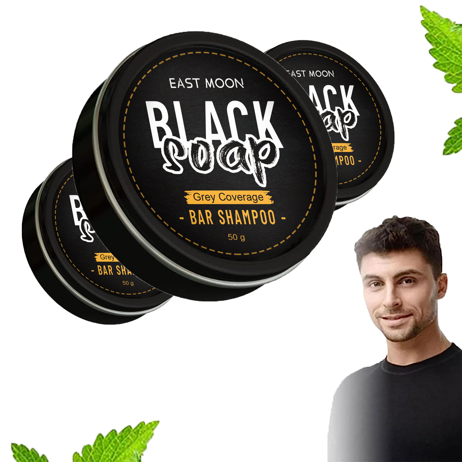 Soapcover Bar Soap for Gray Hair, Hair Darkening Shampoo Bar, Bar Soap