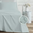 thumbnail image 6 of 100% Cotton King Sheet Set, 600 Thread Count Wrinkle-Resistant, Soft & Silky Sateen 4-Piece Set Light Blue by Aireolux, 6 of 9