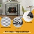thumbnail image 5 of Costway 52 x 31 In Fireplace Screen 3-Panel Spark Guard with Natural Scenery, Moose Pattern, 5 of 9