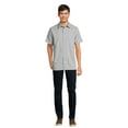 thumbnail image 2 of George Men's & Big Men's Microfiber Button-Up Shirt with Short Sleeves, Sizes S-3XL, 2 of 6