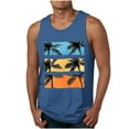 thumbnail image 2 of Haoxianjian Men's Hawaiian Tank Tops Tropical Hawaiian Palm Tree Print Beach Tops Sleeveless Vacation Muscle Top Graphic Basic TShirt Breathable Tee Summer Beach Shirts S-XXL, 2 of 5