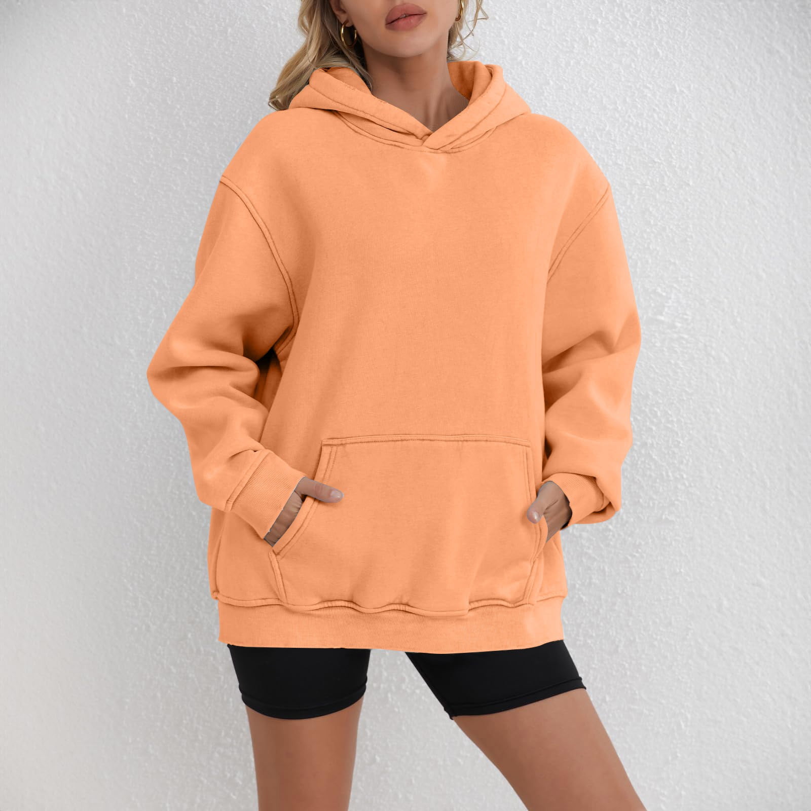 Huaizzzy Women Sweatshirt Oversized Cropped Hoodie for Men Heavy