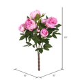 thumbnail image 3 of Vickerman 23'' Contemporary Fabric Artificial Peony Bush in Cerise Pink, 3 of 3