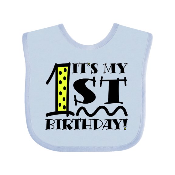Inktastic It's My First Birthday Boys or Girls Baby Bib
