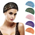 thumbnail image 2 of Hioecau Elastic Knit Hair Net Comfortable Breathable Mesh Hairnet with Stretchy Edges Secure Fit Wig Base Cap Hair Care Solution, 2 of 8