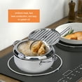 thumbnail image 2 of Deep Frying Pan,304 Stainless Steel Temperature Control Fryer with Thermometer,Lid and Oil Drip Rack,Nonstick Fryer Pot for Kitchen French Fries, 2 of 9