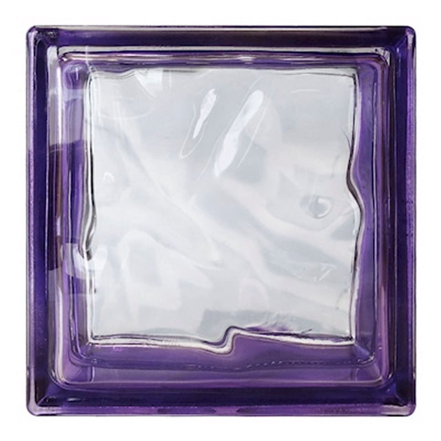 vidrio block morado 19 x 19 x 8 cm index