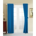 thumbnail image 6 of Home Soft Things Solid Blackout Curtains/Drapes Thermal Insulated Grommet Darkening Curtains, 2 Curtains and 2 Tiebacks Set - Snorkel Blue - 54 x 63 inches, 6 of 7