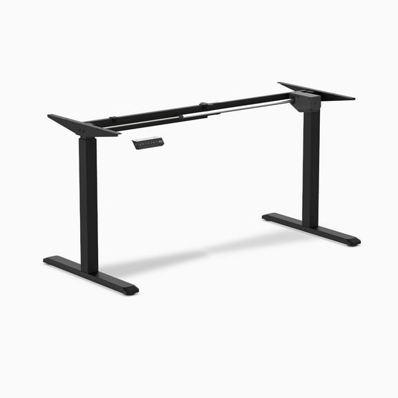Desky Single Sit Stand Desk Frame - Matte Black