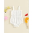 thumbnail image 2 of Bagilaanoe Newborn Baby Girl Summer Rompers Pleated Sleeveless Bodysuits 3M 6M 12M 18M 24M Infant Casual One Piece Short Jumpsuit, 2 of 7