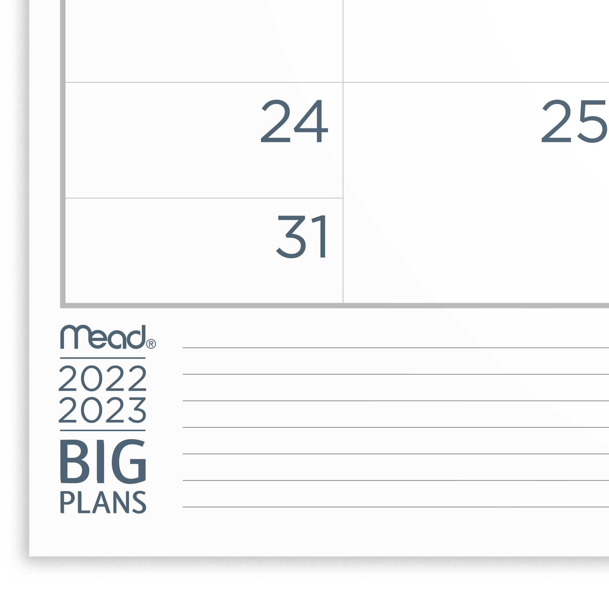 21-3/4 x 17 CAM93020 Mead 2019-2020 Academic Year Monthly Desk Pad Calendar Standard 