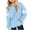 Light Blue, variant on Posijego Girls Pullover Hoodies Bow Print Long Sleeve Cute Sweatshirts with Pocket Kids Girls Hooded Tops