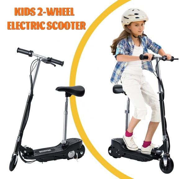 Tereitr Electric Scooter for Kids Ages 2-9, Folding 2 Wheel-Scooter with Adjustable Height, LED Lighted Deck and 10 Mile Range, Lightweight Toddler Scooter for Boys and Girls