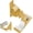 Bright gold, variant on Adjustable Curtain Rod Hooks for 1 Inch Rod, Wall Mount