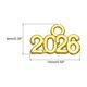 thumbnail image 2 of Encanto de Número de Año Metálico Uxcell, Encanto Dorado del Año 2026 para Hacer Joyería DIY, Collares, Pulseras, Llaveros. Paquete de 80, 2 of 7