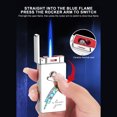 thumbnail image 6 of YIKA Intelligent Induction Butane Lighter Windproof Double Flame Lighter Transparent Visible Oil Window Multiple Ignition Adjustable Flame B, 6 of 6