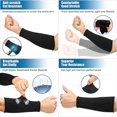 thumbnail image 5 of Pares de fundas protectoras ZHAOCHENG para brazos resistentes a cortes nivel 5 Negro, 5 of 5
