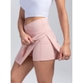 thumbnail image 3 of Luce elegante y siéntete cómoda: faldas de tenis 2 en 1 con pantalones cortos y pantalones cortos de yoga y golf con bolsillo interior de cintura alta para ropa deportiva para mujer, 3 of 4