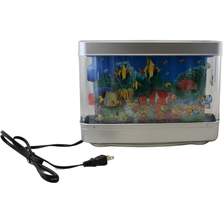 Dependable Industries Realistic Moving Tropical Artificial Fish Aquarium Lamp - Tranquil & Soothing Atmosphere Portable, Ideal for Home Dcor, Night Light in Bedrooms Living