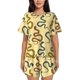 thumbnail image 1 of Fotbe Various Snake Conjunto de Pijama Estampado para Mujer, 2 Piezas, Ropa de Dormir con Camiseta de Manga Corta y Shorts Suaves-4X-Large, 1 of 6