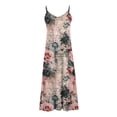 thumbnail image 3 of Generic Women's Summer Maxi Dress Casual V-Neck Sleeveless Bohemian Spaghetti Strap Floral Long Maxi Dress, 3 of 4
