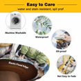 thumbnail image 3 of Elastic Fitted Round Tablecloth, Spring Dog Waterproof Stretch Table Cover for 55"-60" Tables, Sunflower Daisy Botanical Blue Plaid Washable Outdoor Tablecloths for Patio, Picnic, Camping, 3 of 9