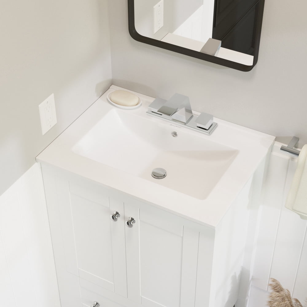 Swiss Madison Ceramic Glossy White 18.50 inch x 24.25 inch x 6.75 inch Bathroom Vanity Top