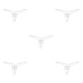 thumbnail image 2 of maskred Men's Open Front Breathable Underwear Brief Thong Pouch White 5Set, 2 of 6