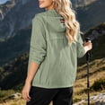 thumbnail image 7 of WRKEKC Lightweight Jacket for Women Solid Color Hooded Long Sleeve Zip Up Loose Fit Casual Top with Pockets, 7 of 7