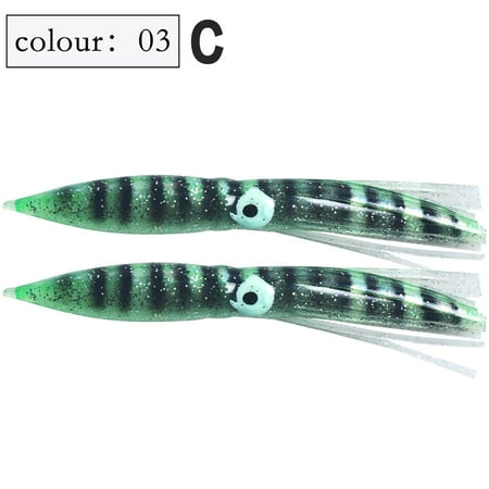 Christmas Deals tumgatte Squid skirt Bait Bait S alt Water Soft Fishing Bait 2Pcs Up to 65% off