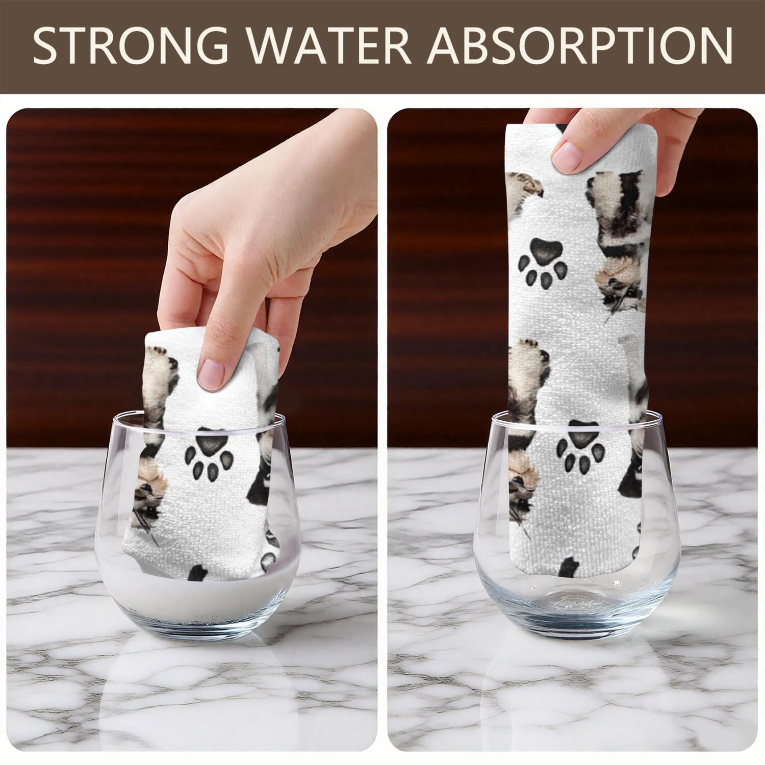 6 Pcs Funny Kitchen Towels,Schnauzer Dogs Microfiber Dish Towels,Kitchen Tea Towels,Kitchen Towel Set (18" X 26")