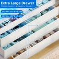 Led Drawer Uforic 8 Drawer Double Dresser with LED Lights, White MDF Storage ...