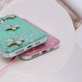 thumbnail image 4 of for iPhone 13 Pro Max Bling Glitter Butterfly Case Girls Women Cute Luxury Sparkle Diamond Charm Bracelet Protective Phone Case, 4 of 11