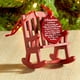 thumbnail image 4 of Juego de 2 Mecedoras Navideñas de Madera con Etiqueta Grabada | Adorno Festivo Hecho a Mano | Recuerdo Conmemorativo | Regalo de Navidad para Colgar En La Pared o En El Escritorio, 4 of 6