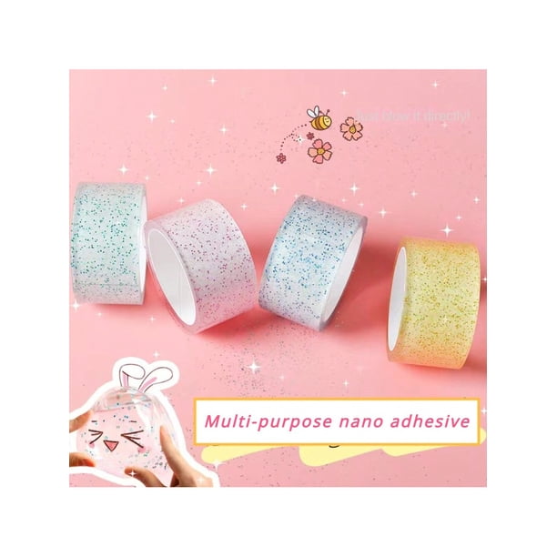 1pcs Color Nano Double-Sided Adhesive Gold Onion Powder Magic Acrylic Blowing Bubble Non-Trace Tape