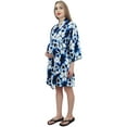 thumbnail image 2 of Bimba Moms Maternity Robe With Belt Shibori Printed Blue Nursing Coverup-4, 2 of 4